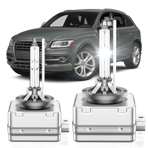 SENROBO Fit for Audi 2009-2015 A3 A4 A5 A6 S2 S4 S5 Q5 RS5 2012-2015 A7 A8 Q7 Quattro 2014-2017 SQ5 D3S HID Headlight Bulbs, High Low Beam Xenon Light, 6000K Cool White, Plug and Play, Pack of 2