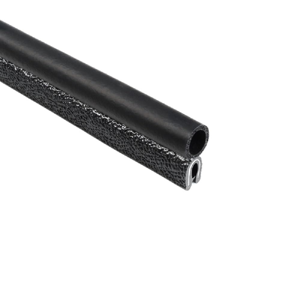 Trim-Lok Trim Seal with Top Bulb – 1/16” Edge, 3/8” Bulb Seal Diameter, 25’ Length – PVC Plastic with EPDM Rubber Seal