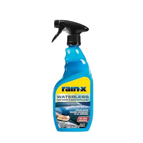 RainX 620143 Waterless Car Wash and Rain Repellent 23 fl oz Rinseless Cleaner Spray for a Spot Free Finish Perfect for Quick and Easy Detailing Premium No Rinse for on the go Washing