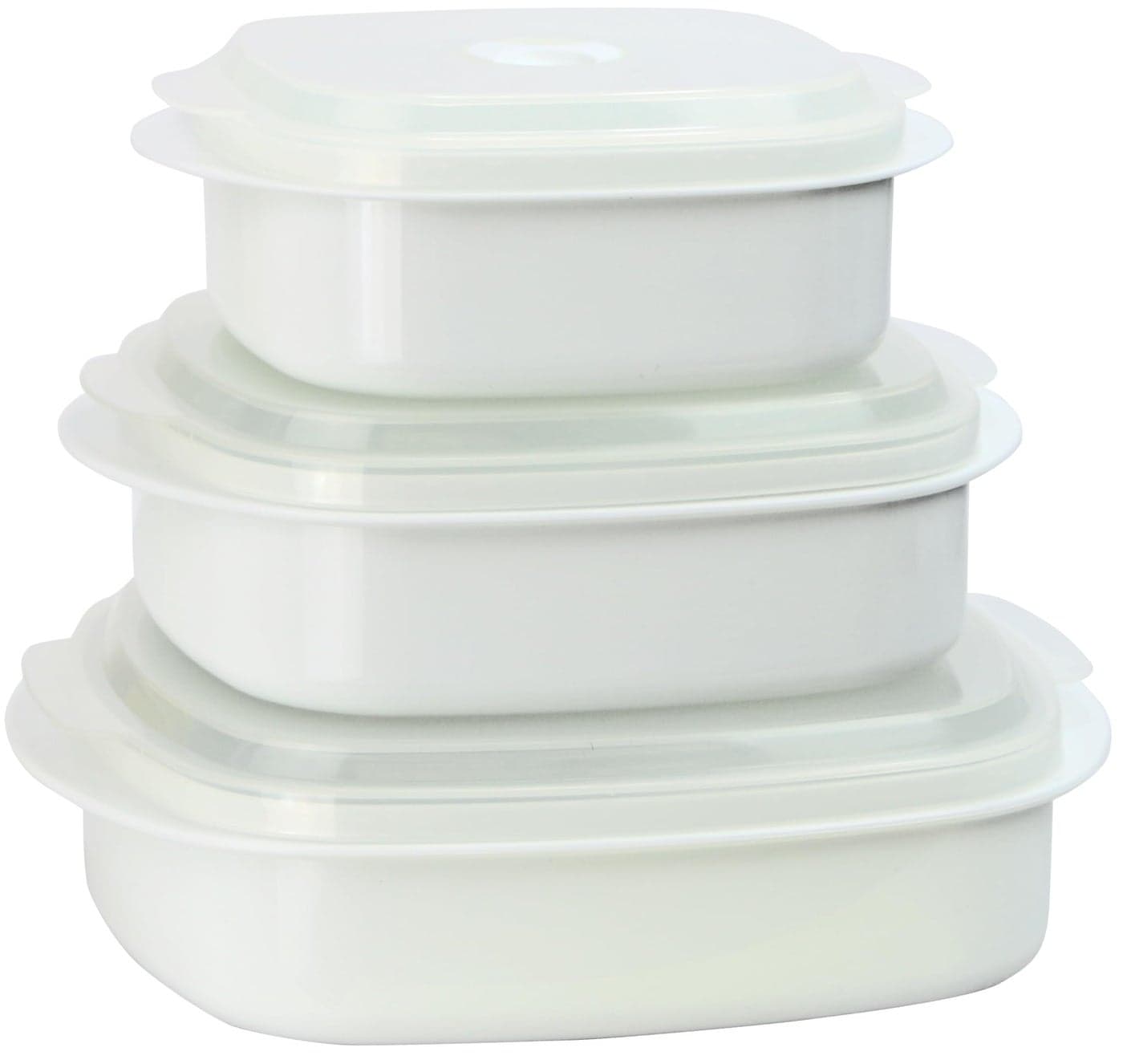 Calypso Basics by Reston Lloyd 6Piece Microwave Cookware Steamer and Storage Set White