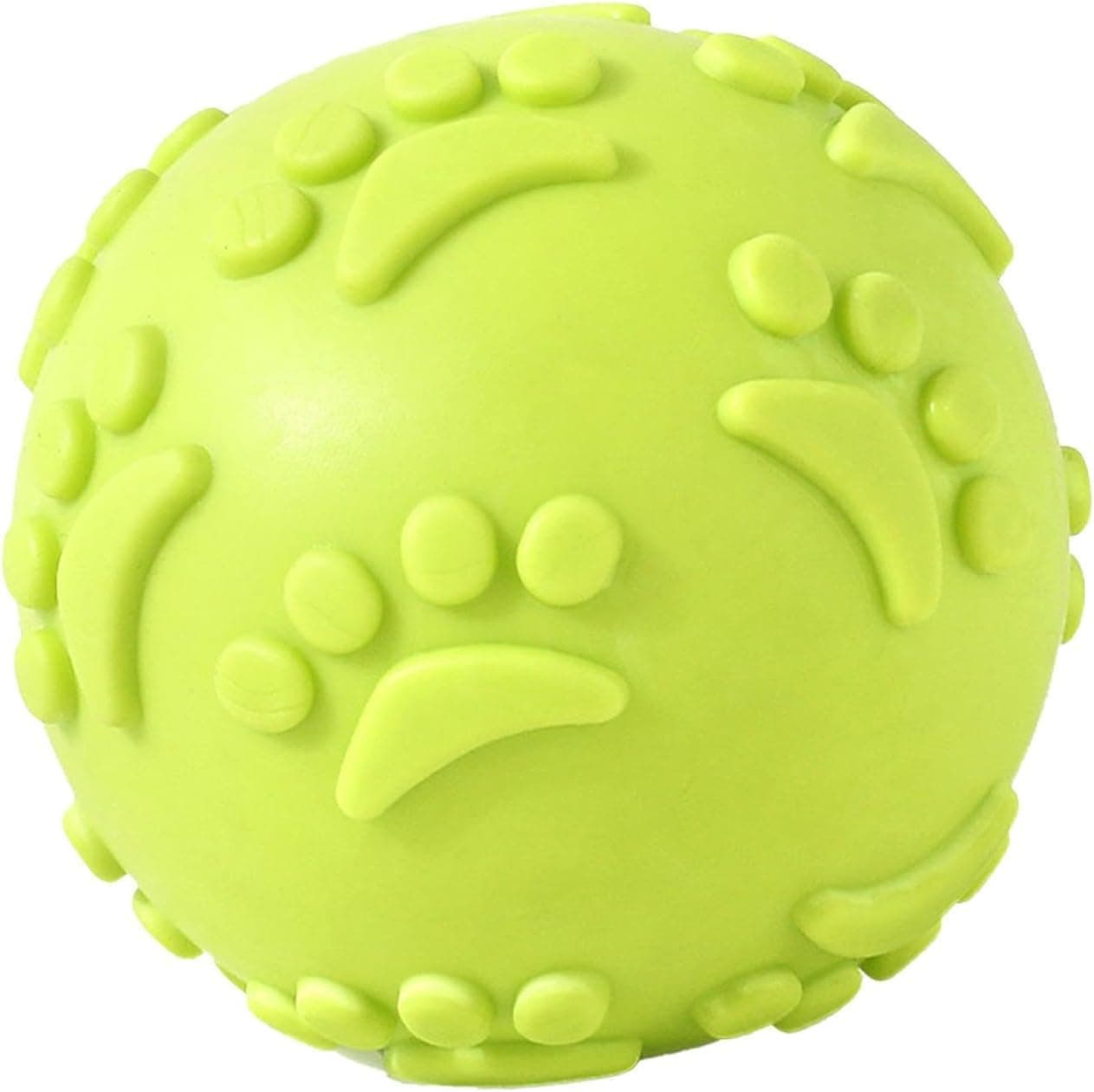 Agirav Tails Latex Rubber Squeaky Dog Chew Ball Toy (Claw Ball, 6CM) Durable + Safe Fetch Teething Dog Toy for Puppies and Small to Medium Dogs, Paw Design Helps to Clean Teeth