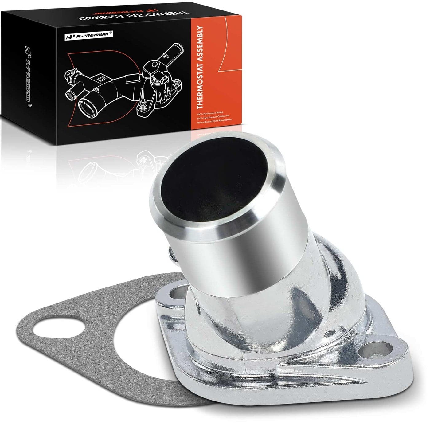 APremium Engine Coolant Thermostat Housing Assembly with Sensor Compatible with Chevrolet Silverado 1995 Tahoe 1995 C1500 C2500 Suburban Blazer C1500 GMC Jimmy Isuzu NPR Cadillac Brougham