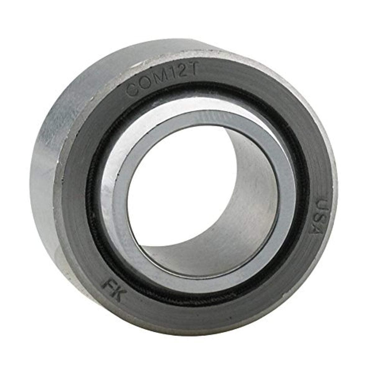 FK Bearings COM12T Spherical Bearing, COM-T Series, 0.750 in ID, 1.438 in OD, 0.750 in Thick, PTFE Lined, Steel, Chrome, Each