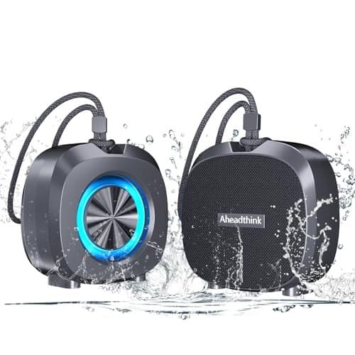 Bluetooth Speaker, Portable Wireless, IPX5 Waterproof Speaker, Bluetooth 5, RGB Color Lights, Loud Stereo Sound, Bass, TWS Pairing, Suitable for Party, Home, Outdoor Use for Long Time Playing.