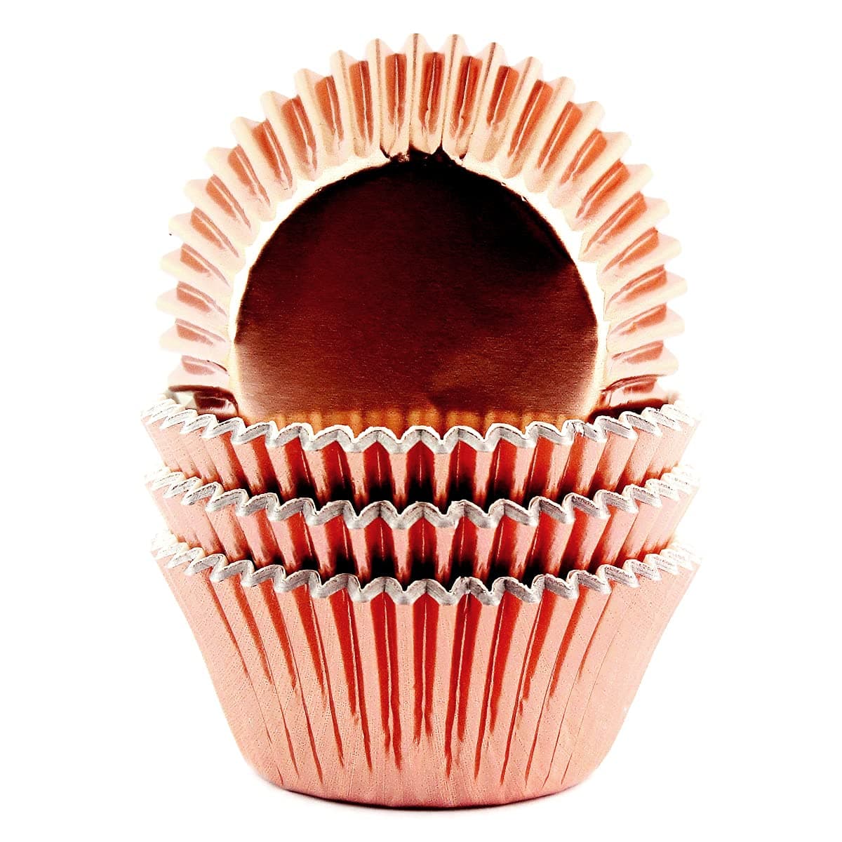 Eoonfirst Foil Cupcake Liners Standard Baking Cups 100 Pcs Rose Gold