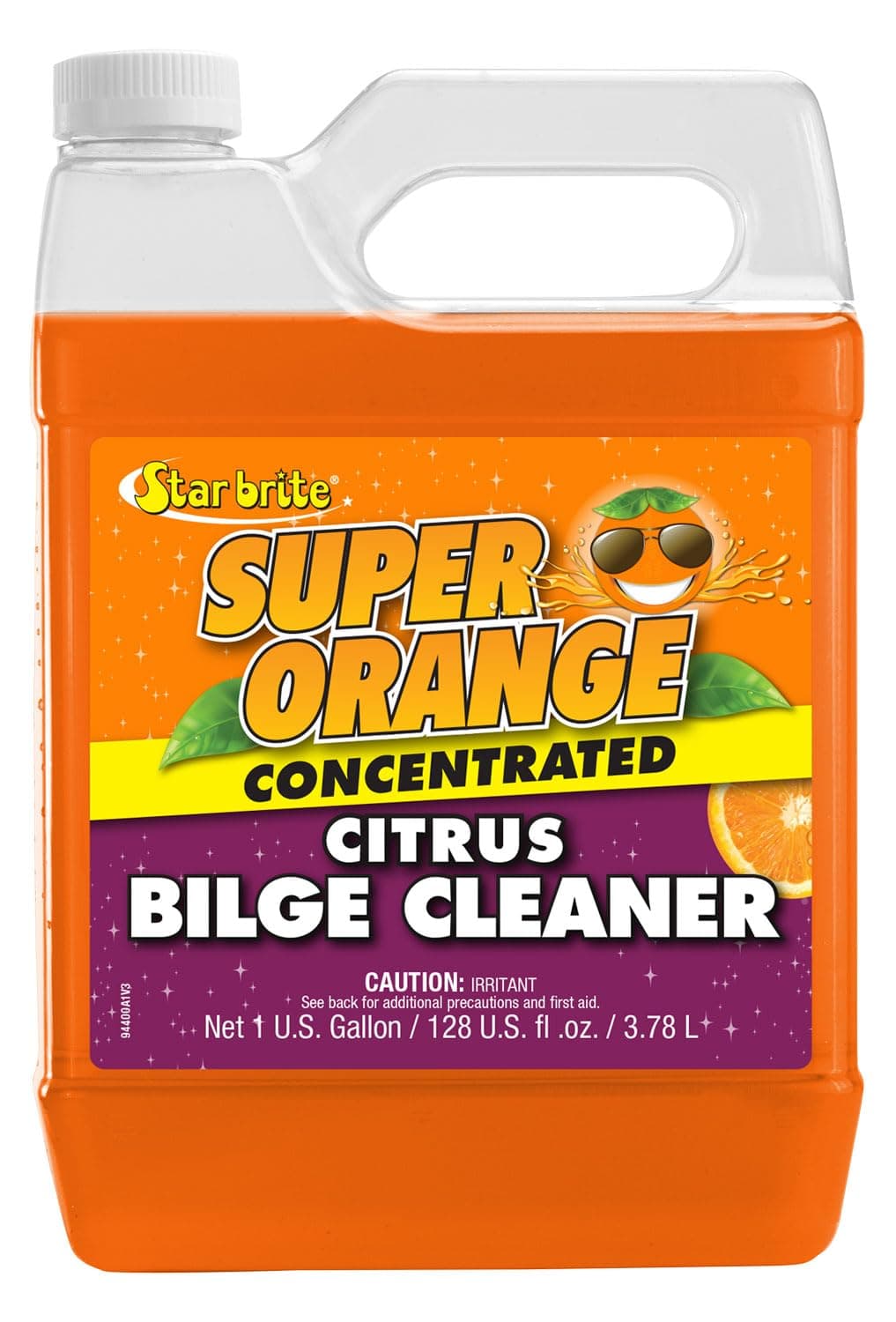 STAR BRITE Super Orange Citrus Bilge Cleaner - Simple & Easy to Use - Pour In, Run Boat, Pump Out - Emulsifies Oil & Fuel - 1 Gal (094400)