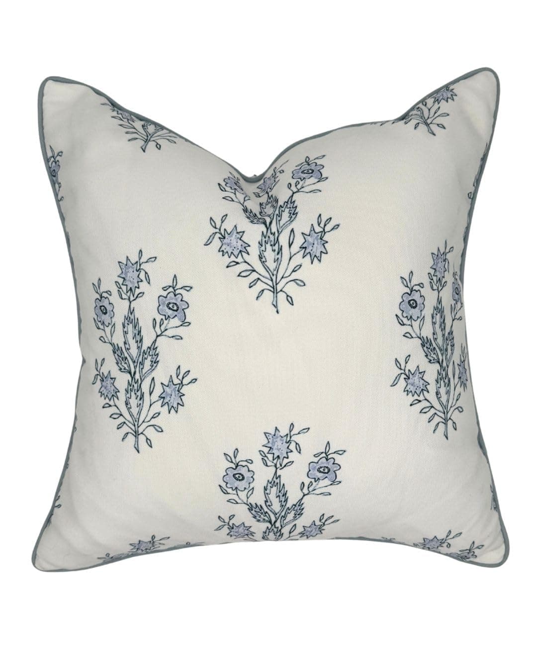 Jillien Harbor Throw Pillow for Outdoors Mary OffWhite Periwinkle Floral Pillow Cover Grandmillennial Pillow Cover 19 x 19 48 cm x 48 cm Grandmillennial Home Decor 19 x 19