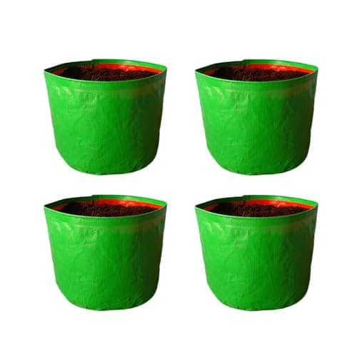 BonKaso Grow Bags 6x6 Inch, Pack of 3 – Durable HDPE Fabric Planting Bags for Terrace, Balcony & Kitchen Garden, Perfect for Growing All Vegetables, Leafy Greens, Fruits, and Herbs Easily at Home