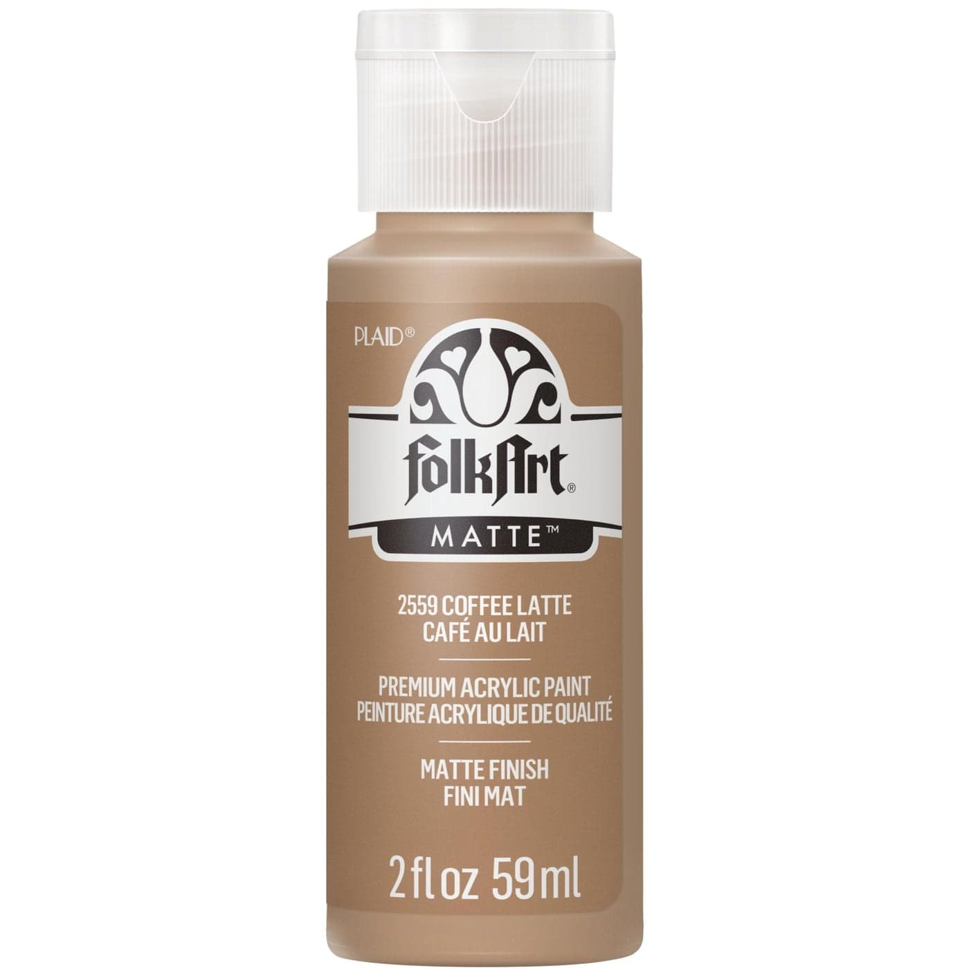 FolkArt Acrylic Paint in Assorted Colors 2 oz 2559 Coffee Latte