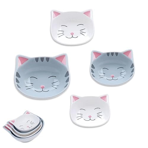 Cat Measuring Cups Set - Novelty Cat Kitchen Accessories & Baking Gifts - Unique Measuring Cups for Stackable & Cute Baking Supplies - Durable, Fun and Decorative Kitty Cup for Cooking (Set of 4)