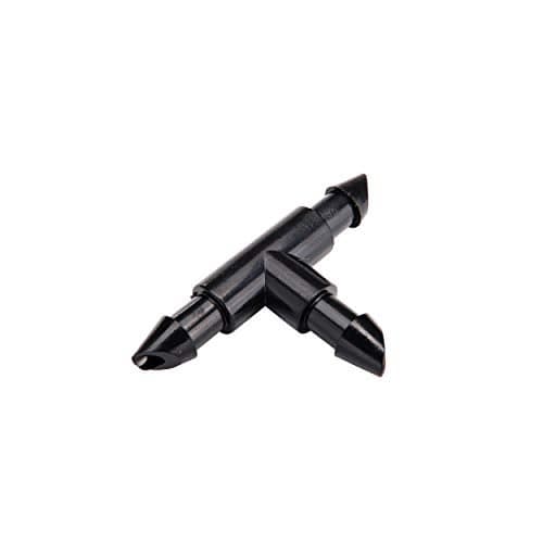 Raindrip 307050B, Barbed Tee, 1/4-Inch, 50-Pack, Drip Irrigation Fitting for Supply Tubing & Dripline, Black