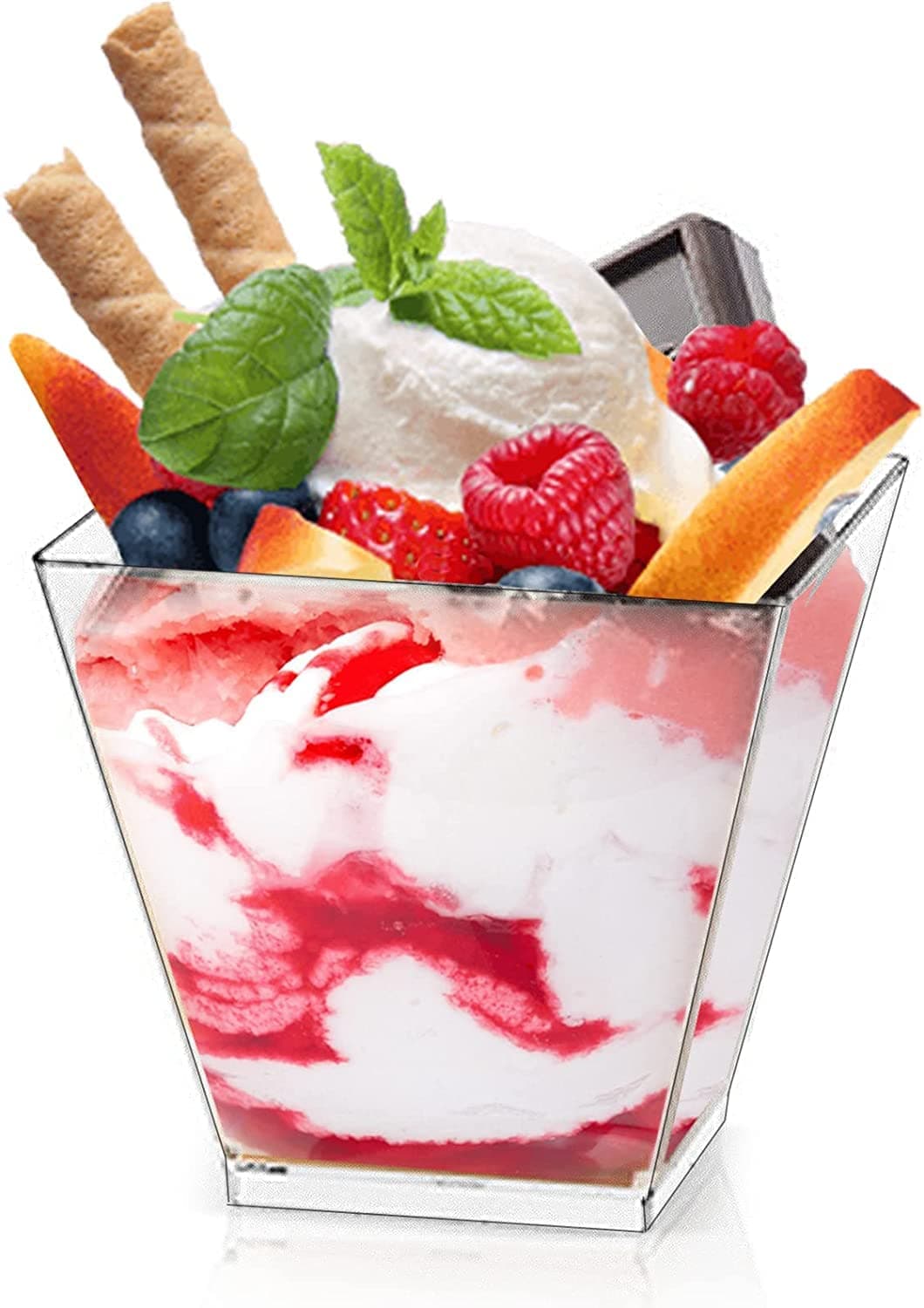 Alpha Basics Glass 2 Oz (50Ml) Dessert Cups (Pack of 20) Mini Transparent Tasting Cups