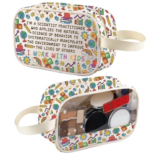 XYANFA Behavior Analyst Makeup Bag Behavior Analyst Gift Rbt Bcba Gift Aba Therapist Sped Teacher Appreciation Gift Travel Toiletry Bag Organizer Pouch Cosmetic Bag IM A tm