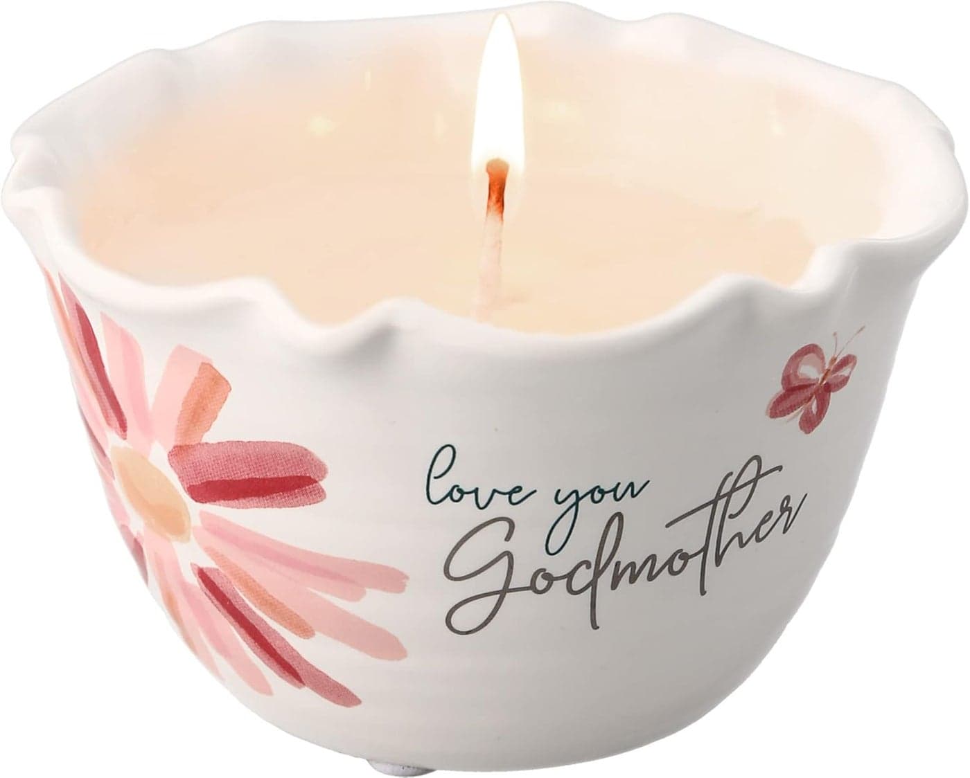 Pavilion Gift Company - 5'' x 3'' Love You Godmother 100% 9 oz Soy Wax Single Wick Candle - Tranquility Scented