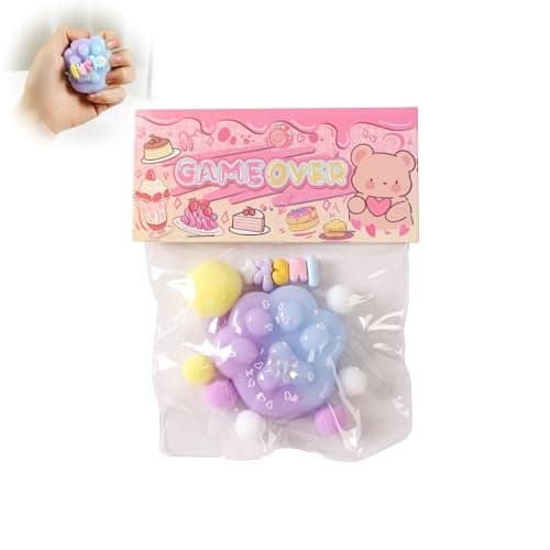 Taba Squishy Cat Paw Squeeze ToysSensory Fidget Toy for Your Best Mellow and ChillParty Favors Birthday Gift Squishy Toys for Adults Blue Purple Gradient