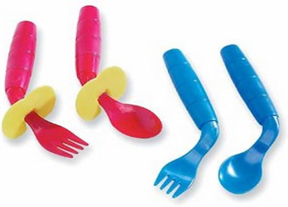 EasieEaters Curved Utensils LeftHanded wShield