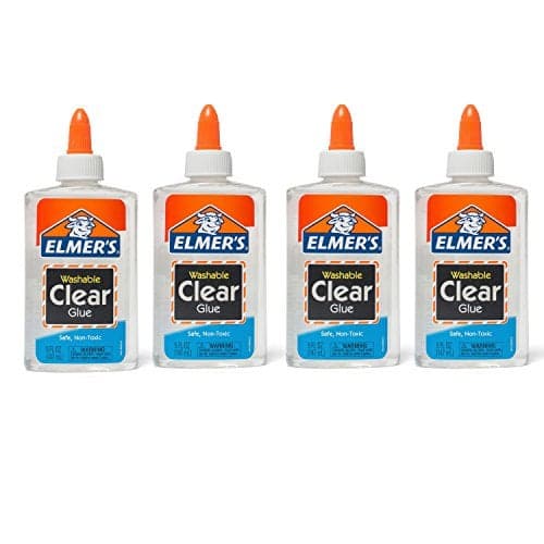 Elmers Liquid School Glue Clear Washable 5 Ounces 4 Count Great for Making Slime