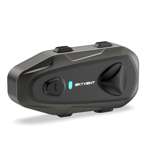 EJEAS E1 Motorcycle Helmet Bluetooth Headset, Bluetooth 5.3 Helmet Speaker with Noise Reduction and IP65 Waterproof, Voice Assistant and Hands-Free Calling for Single Rider Use
