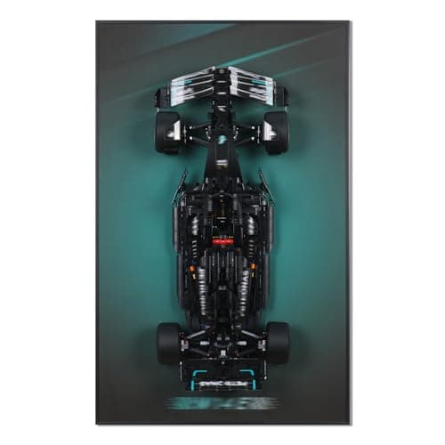 NAOCARD Display Wallboard for Technic MercedesAMG W14 E Performance Race CarWall Mount for 42171 Car Kit Model Not Included SpaceSaving Easy Assembly