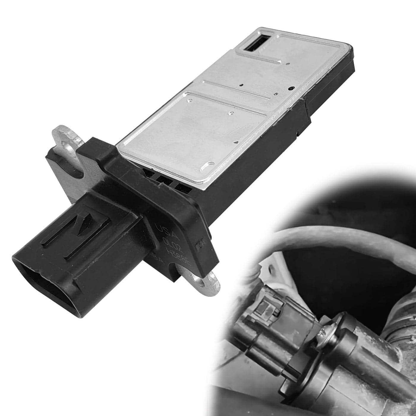 Mass Air Flow Sensor MAF Sensor 3L3Z12B579BA MAF0012 Compatible with Ford Escape Expedition Explorer F150 F250 F350 Lincoln MKX MKZ Navigator Town Car Mercury Mariner Mountaineer