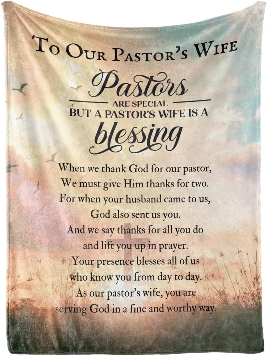 InnoBeta Pastors Wife Appreciation Gifts Throw Blanket Thank You Presents for Appreciation Day Birthday 50 x 65 Gifts for First Lady
