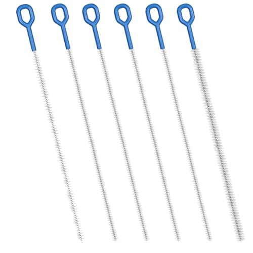 6 Pack Straw Cleaner Brush 126 Inch Extra Long Straw Cleaners Different Sizes and Comfortable Handle for Metal and Plastic Reusable Drinking StrawsBottleCupTube Blue