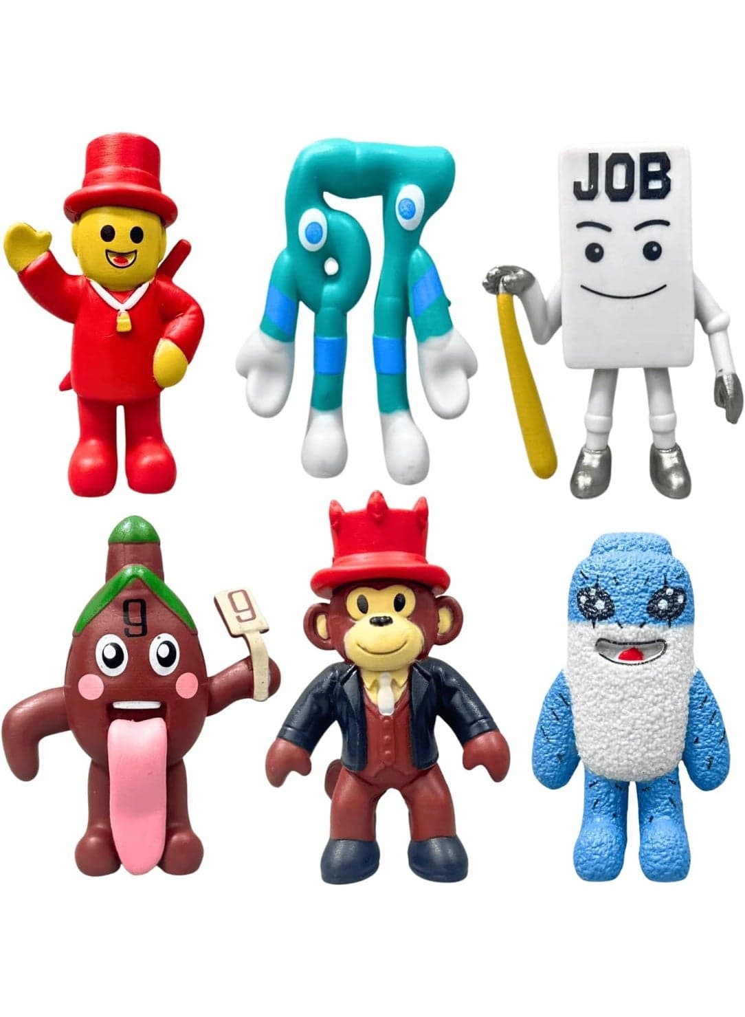 6Pcs Steal a Brainrot Toys Action Figure Set, Large Size Steal a Brainrots Toy Figures, Collectible Brain-Rot Toy Gift for Fans (Multicolor B)