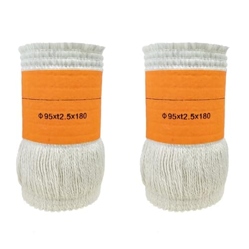 95x2.5Tx180mm Kerosene Heater Wick, Smokeless Fiberglass and Cotton Replacement Wick for Indoor Outdoor Use, Fits Most Kerosene Heaters and Oil Lamps (2-Pack)
