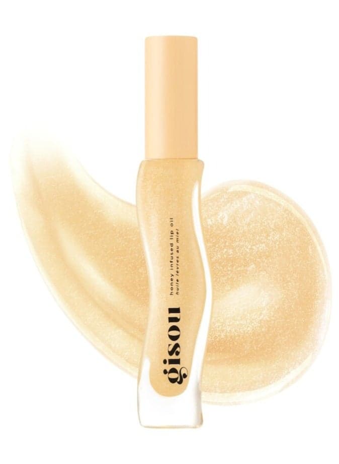 Gisou Honey Infused Hydrating Lip Oil Pineapple Pout - Sheer Golden Shimmer 8ml – Nourishing Glossy Lip Oil with Honey & Natural Oils