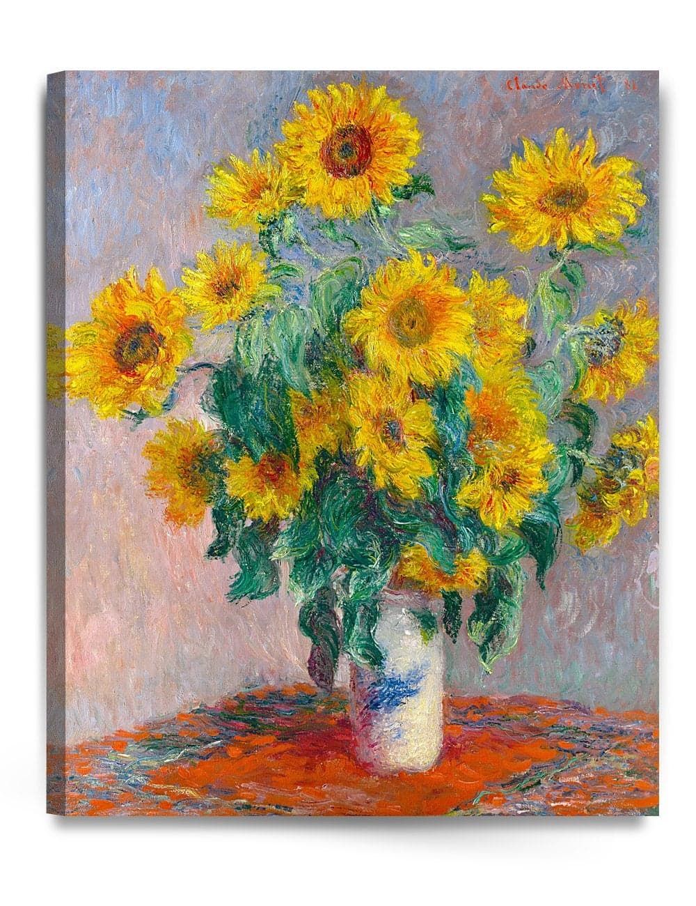 DECORARTS Monet Sunflowers Claude Monet Art Reproduction Giclee Canvas Prints Wall Art for Home Decor 30x24