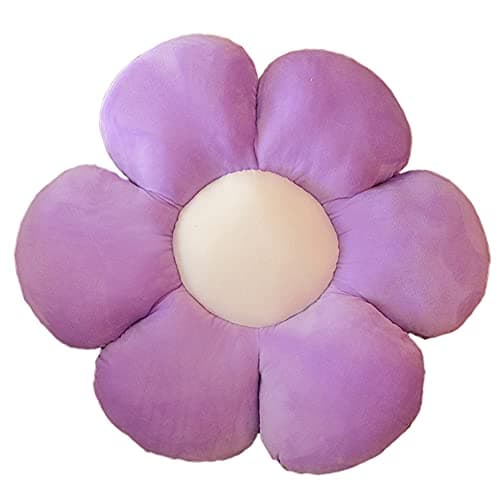 AVSHUB Sunflower Pattern 6 Kali Cushion Cute Preppy Decorative Throw Pillow | Floor Pillowcase with Fibre Filling Aesthetic Decoration for Sofa Bedroom Car Office (Purple)