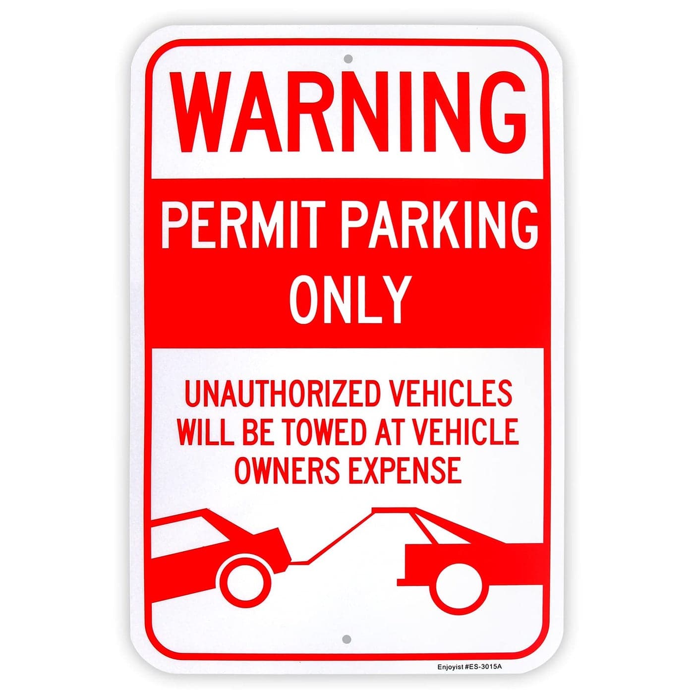 Large Permit Parking Only Sign 18x 12 040 Aluminum Reflective Sign Rust Free AluminumUV Protected and Weatherproof