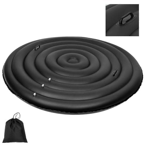 Inflatable Hot Tub Cover Round Replacement All Saluspa Intex Spa Covers Insert One Size Fits All Insulated Thermal Energy Saving Hot Tub Lid Replacement Used for Rain-Proof Snow-Proof (with Handle)