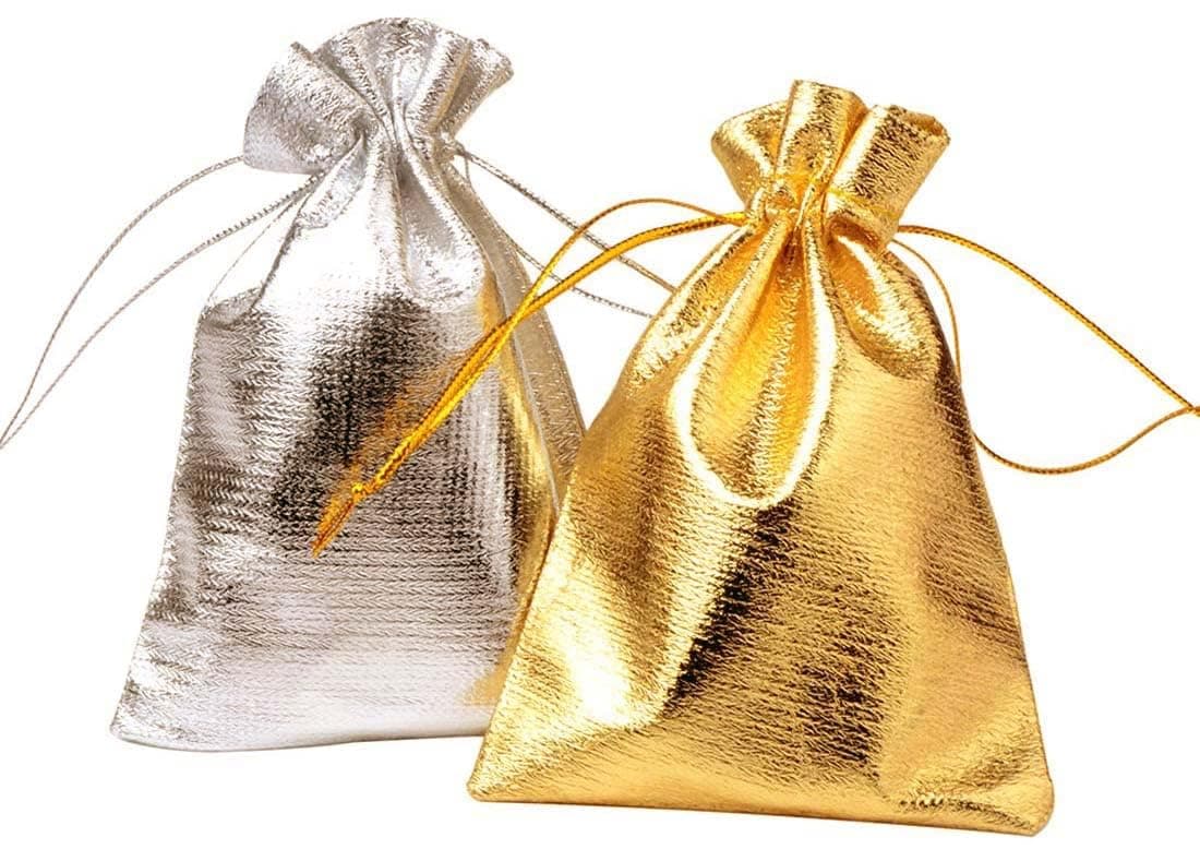 DIY Crafts Size: 9x12cm, Color: Mixed, 24 Pcs 7x9cm 9x12cm 10x15cm Adjustable Jewelry Packing Silver/Gold Colors Drawstring Velvet Bag(Size: 9x12cm, Color: Mixed)
