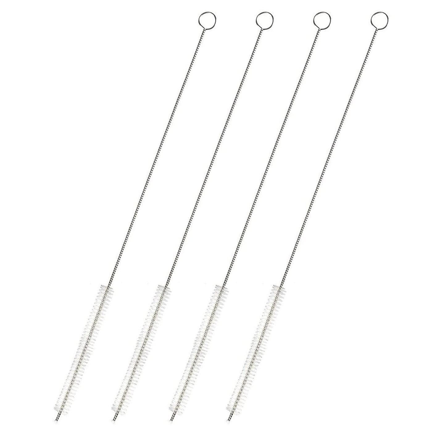4Pack Metal Straw Cleaner Extra Long Stainless Steel Brush for Cleaning Reusable Drinking Straws Water Bottles and Pipes 12 in
