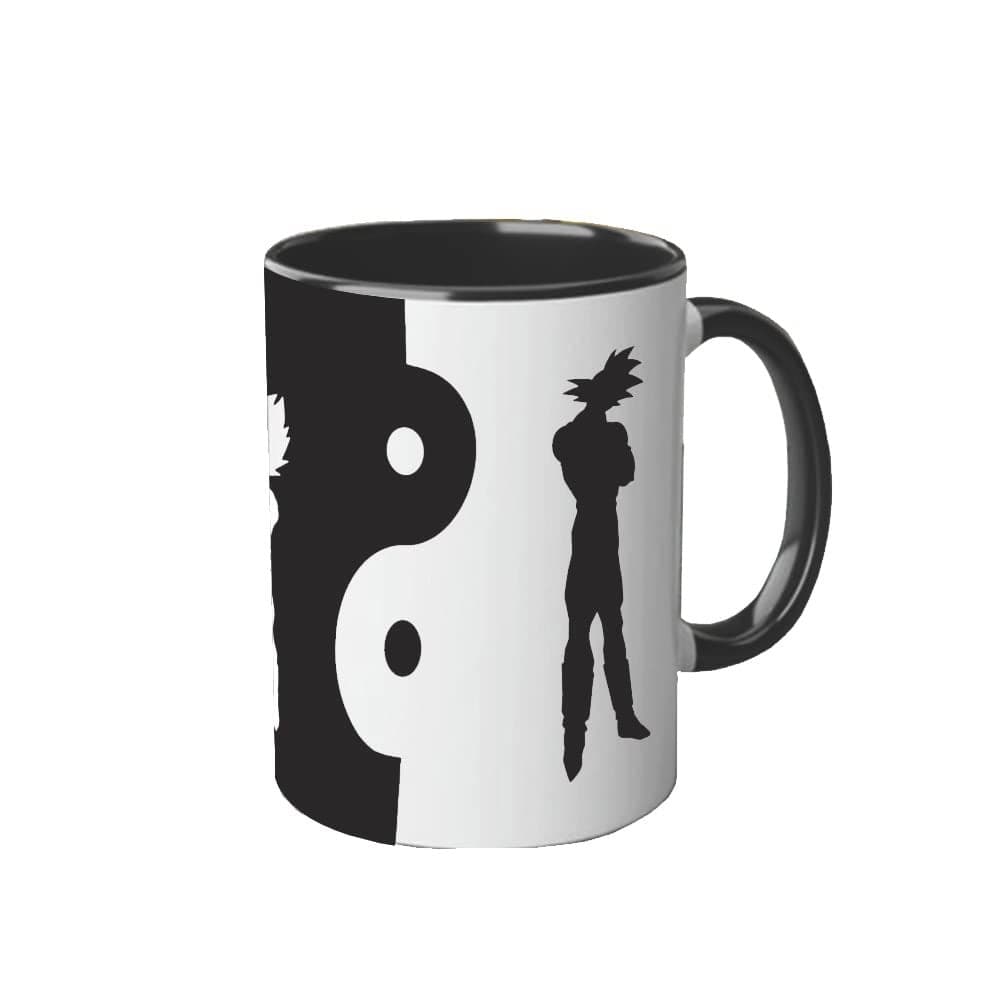 Charming Creations Goku and Vegita Printed Three Tone Black Ceramic Coffee Mug 350mlPack of 1