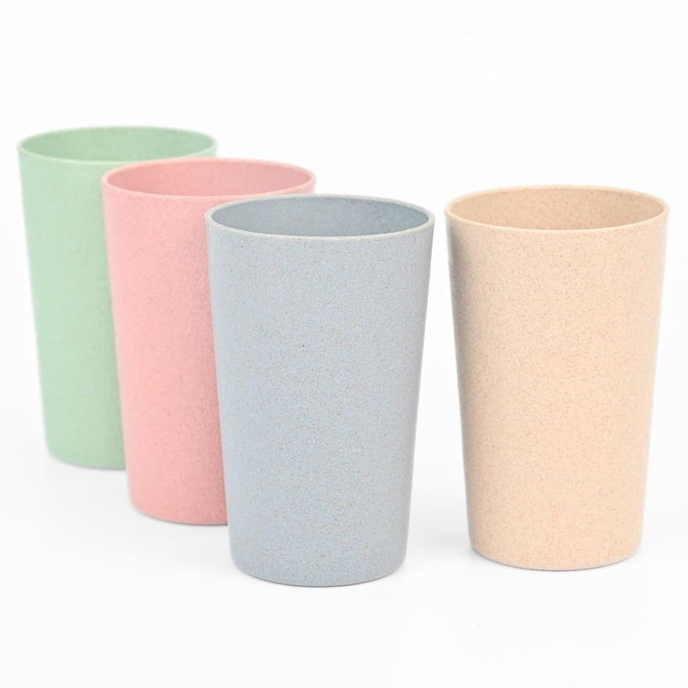 Eha EarthFriendly Unbreakable Drinking Glass Set of 4 for Water and Juice 250 ml Each Tumblers Made with Rice Husk Bamboo Fibers Microwave Safe for Hot Cold Multicolor