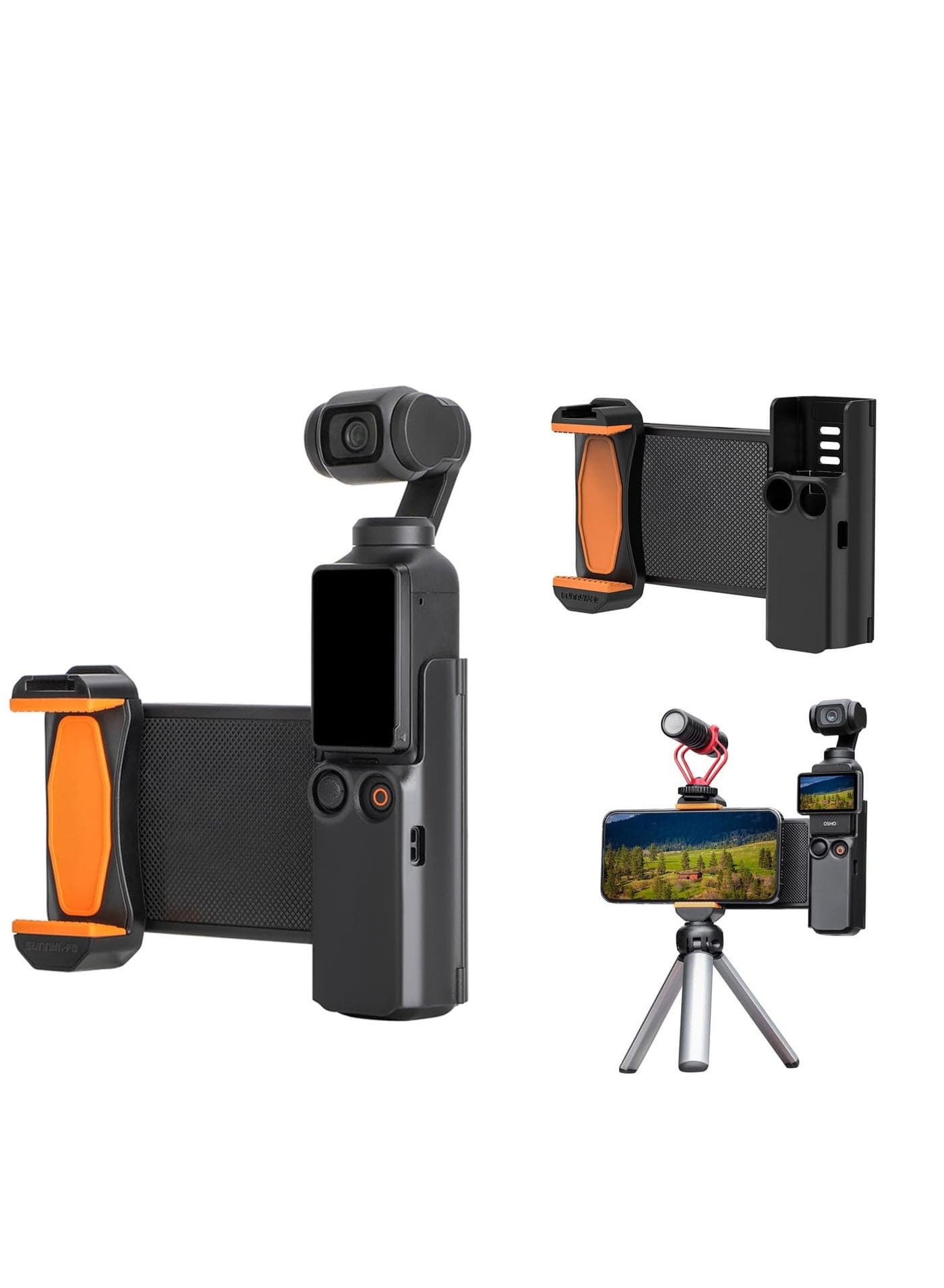 Phone Holder Mount for DJI OSMO Pocket 3 Microphone Tripod Expansion Mount Extension Adapter with 1/4" Thread Screw for DJI Osmo Pocket 3 Accessories