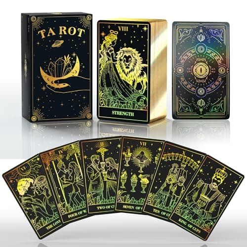 WJPC Gold Foil Edge Tarot Cards with Guidebook SetGift Box for Beginner Expert Original Design Tarot Cards Decks Gold Edge