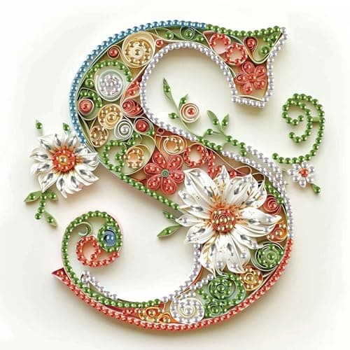 MVVMTOP Diamond Painting Kit 5D DIY Letter S Special Shape Crystal Artificial Diamond Art Partial Mosaic Handicraft for Beginners Wall Decor Gift for Bedroom Office Living Room 67x67in