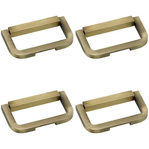 FAST PK01 Stainless Steel Brass Antique Chest Pull Handle - Pack of 4pcs (Yellow)