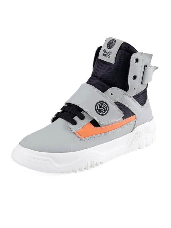 Bacca Bucci Denver High-Top Sneakers Cement Grey UK 8