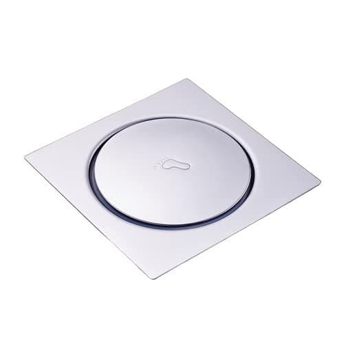 V DRAINS Stainless Steel SS304 6x6 inch Pop Up Floor Drain (150mm x 150mm) for Bathroom/Balcony/Roof/Terrace/Floor/Parking Anti Foul | Anti-Cockroach Finish: Glossy (Crome)