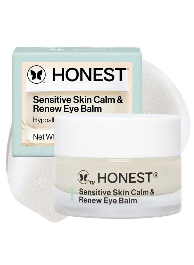 Calm + Renew Anti-Aging Melting Eye Balm for Sensitive + Dry Skin | Shea Butter, Argan Oil, + Aloe | EWG Verified, Vegan + Cruelty Free | .5 fl oz