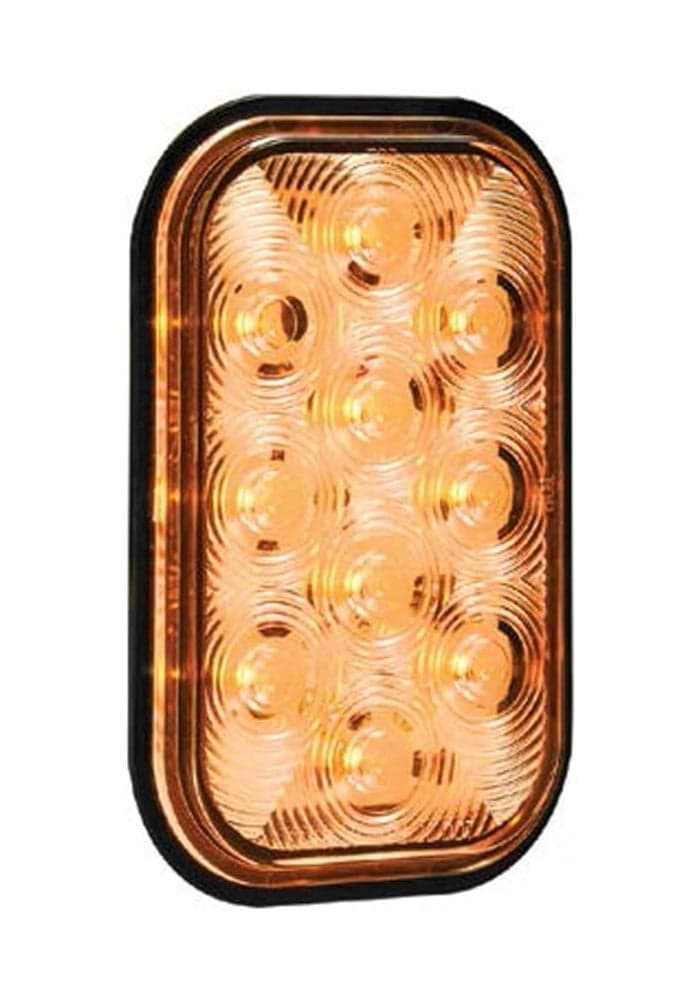 Maxxima 3x5 Rectangular LED Park/Front/Rear Turn Signal Light - Amber Clear Lens