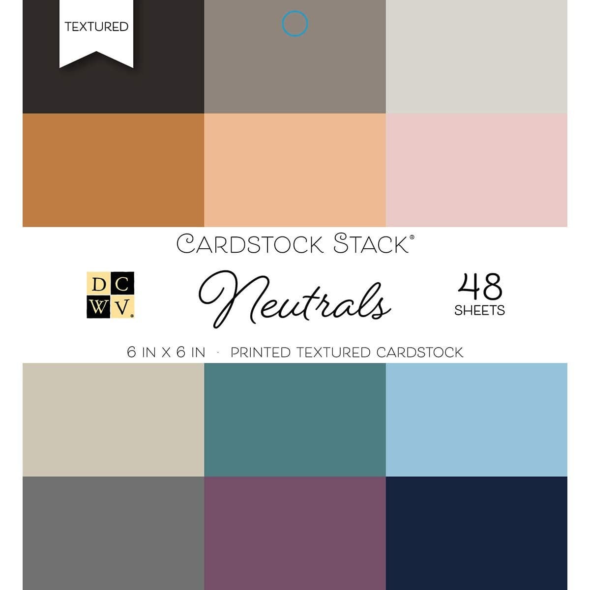 Die Cuts With a View Neutrual CardstockPrinted Textured Stack 6x6 inch