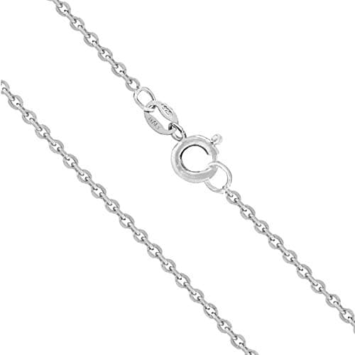 Honolulu Jewelry Company 925 Sterling Silver 1mm Cable Chain Necklace for Women Tarnish Resistant - Made in Italy (24 Inches)