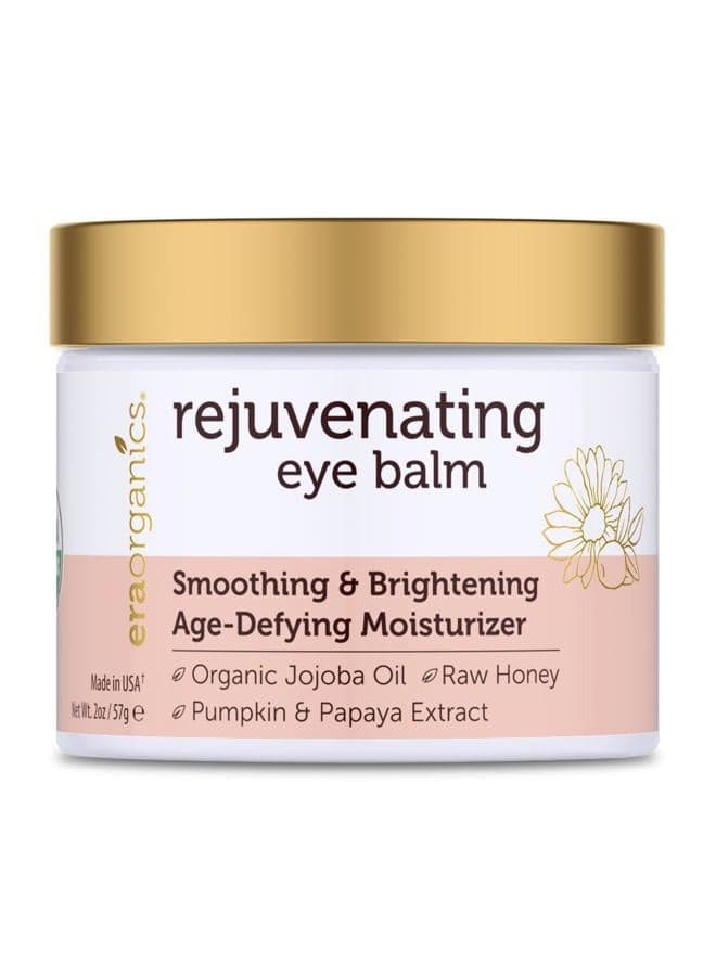 USDA Organic Eye Moisturizer Cream - Rejuvenating and Nourishing Age Defying Balm - Natural Ingredients for Sensitive Skin with Jojoba Oil, Argan Oil for Puffiness, Fine Lines Plus More