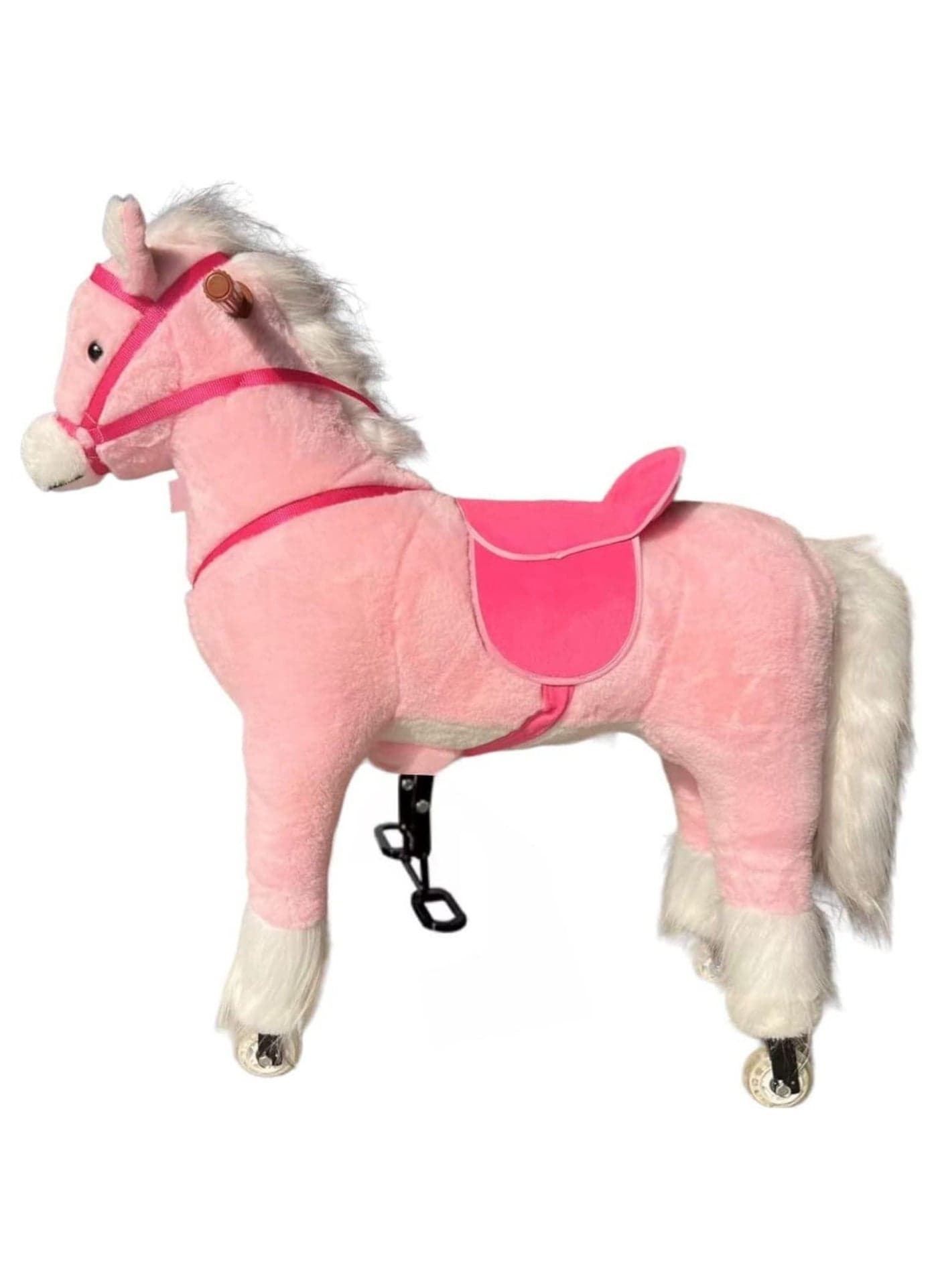 Lovely Baby Ride On Horse LB J001 For Kids Horse Riding toys Action Pony Large Mechanical Horse To Ride on Bounce up and Down and Move for Children 4-12 Years Pink