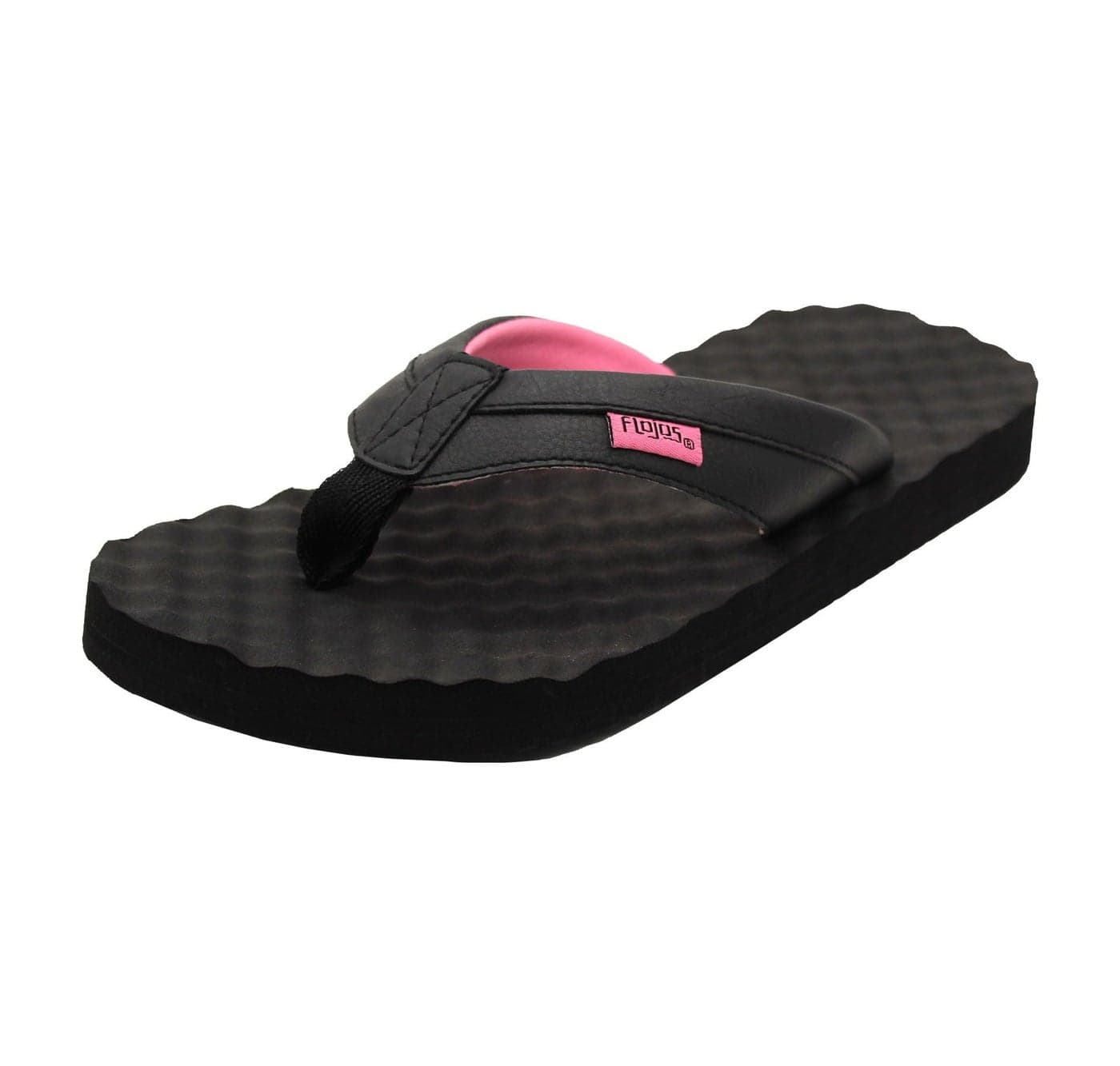 Flojos Women's Blair 2.0 Flip-Flop, Black/Pink, 9